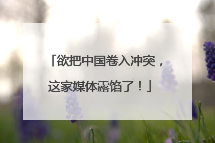 欲把中国卷入冲突，这家媒体露馅了！